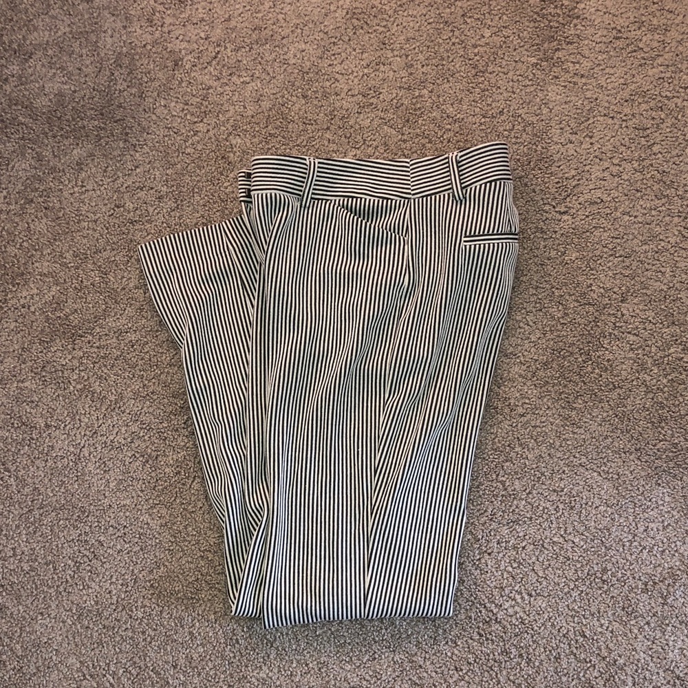 Express Women's Striped Trousers in Black and White
